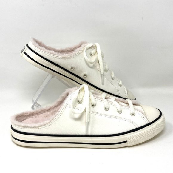 Converse Shoes - 💖MEGA SALE💖Converse Womens  569547C CTAS DAINTY Mule Slip Egret Faux  Fur Sand